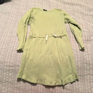 Girls Light Green Longsleeve Dresss